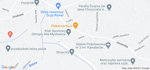 Mapa dojazdu Hala sportowa (Jasińskiego) Mysłowice