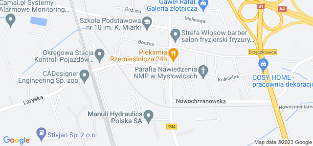 Mapa dojazdu Kino Znicz Mysłowice