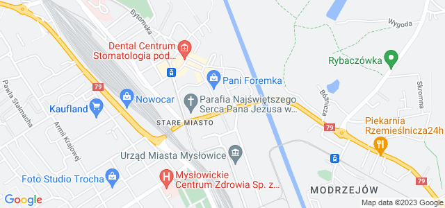 Mapa dojazdu MOK - Mysłowicki Ośrodek Kultury Mysłowice