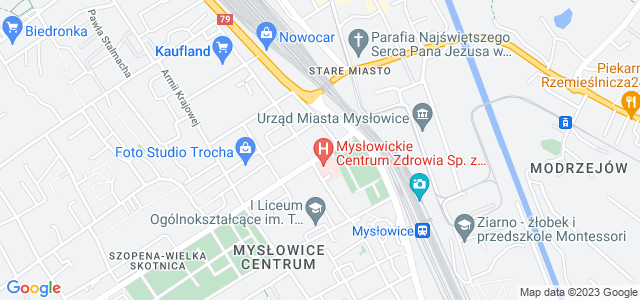 Mapa dojazdu PUP - Powiatowy Urząd Pracy Mysłowice