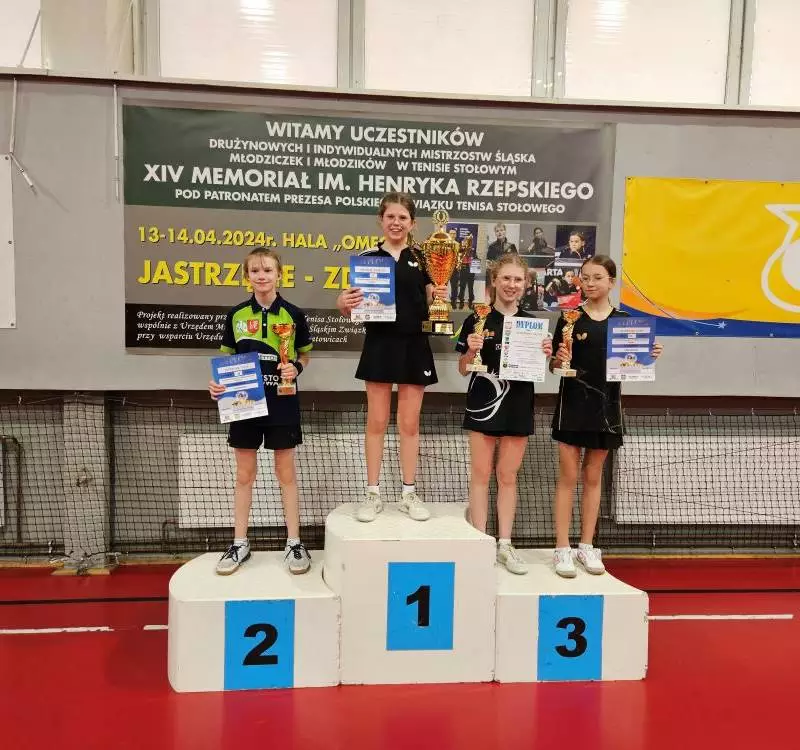 Mysłowiczanka zdobyła dwa złote medale na Mistrzostwach Śląska w tenisie stołowym!
