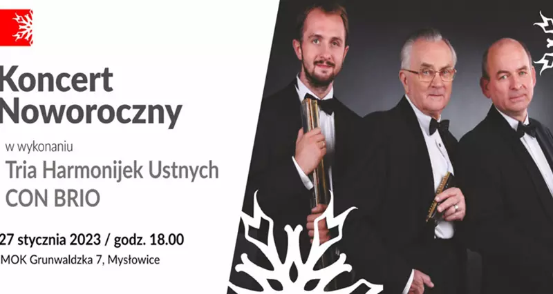 Noworoczny koncert Trio Con Brio. Bezpłatne widowisko w Mysłowicach