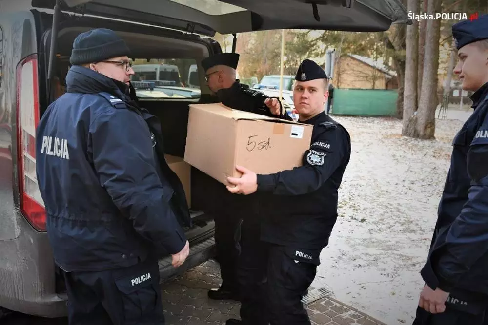 Odwiedzili śląskich policjantów strzegących polskiej granicy / fot. Śląska Policja