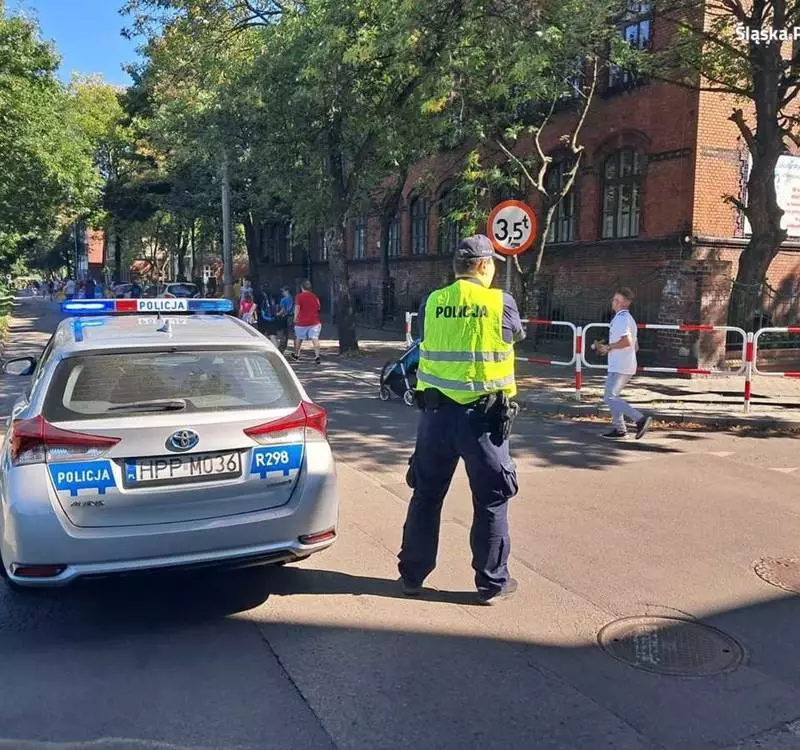 Policjanci z Mysłowic zabezpieczali weekendowe wydarzenia