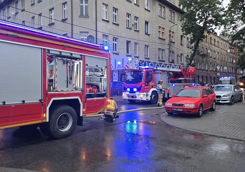 Pożar mieszkania w Mysłowicach – dwie osoby poszkodowane