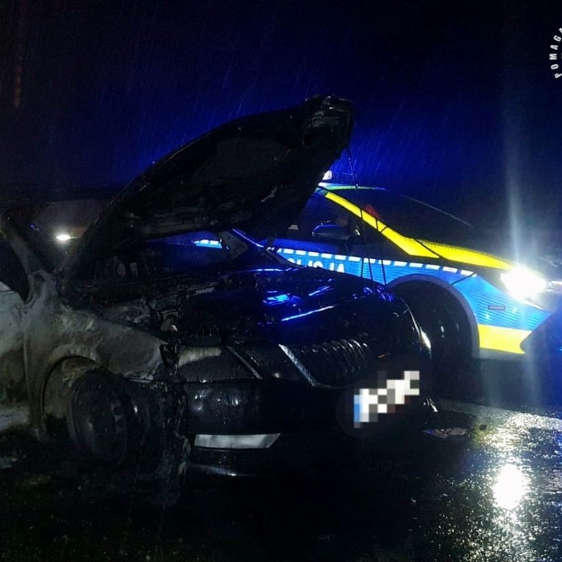 Pożar samochodu na A4 w Mysłowicach w kierunku Wrocławia – utrudnienia w ruchu!