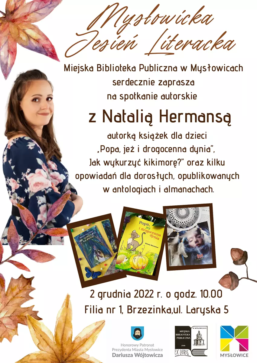 Przyjdź na spotkania autorskie z Natalią Hermansą i Moniką Borkowską / fot. MBP