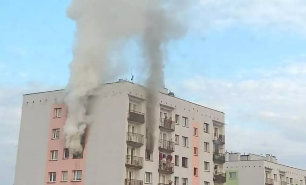 W wyniku pożaru zginęła jedna osoba/fot. Radny Miasta Mysłowice Adrian Panasiuk