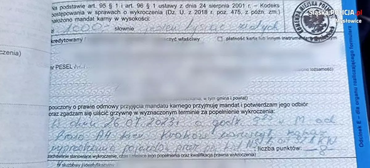 ,,Wyścigi słoni": mysłowiccy policjanci ujawnili kolejne 5 wykroczeń  / fot. Śląska.POLICJA.pl